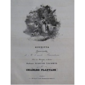 PLANTADE Charles Giuditta Chant Piano ca1830