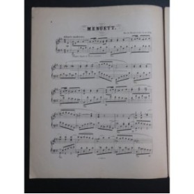 MOSZKOWSKI Moritz Menuet op 17 Piano ca1880