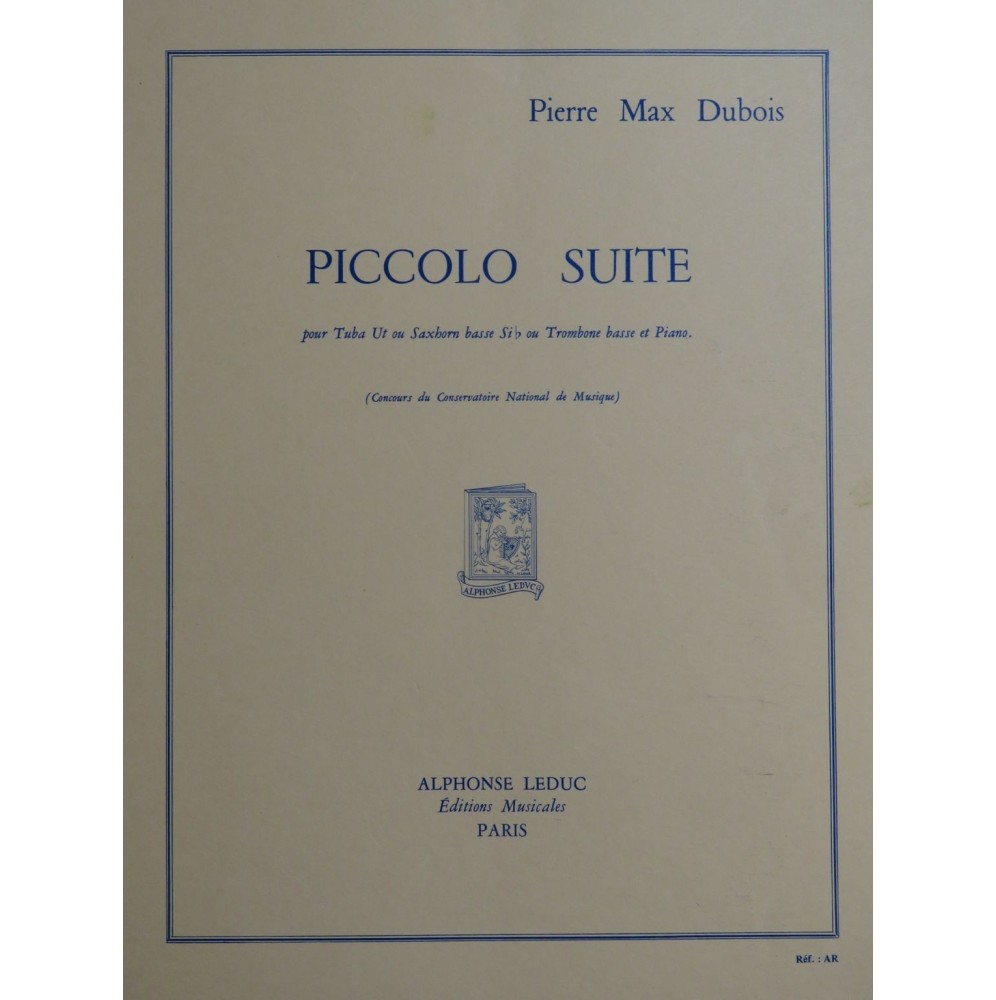 DUBOIS Pierre Max Piccolo Suite Piano Tuba ou Trombone 1957