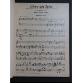 SCHULTZE Norbert Schwarzer Peter Opéra Chant Piano 1936