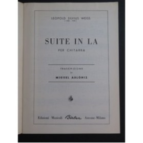 WEISS Sylvius Leopold Suite in La Guitare 1973