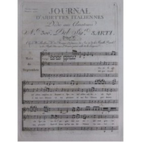 SARTI Giuseppe Cari figli un' altro amplesso Chant Orchestre 1791