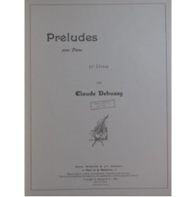 DEBUSSY Claude Préludes 2e livre 12 pièces Piano 1913