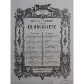 BRUGUIÈRE Edouard Le Talisman Chant Piano ca1840