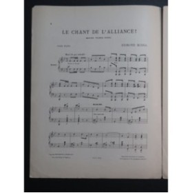 MISSA Edmond Le Chant de l'Alliance Piano 1897