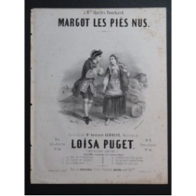PUGET Loïsa Margot les Piès Nus Chant Piano ca1855