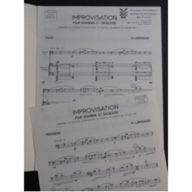 LANDOWSKI Marcel Improvisation Trombone Piano 1983