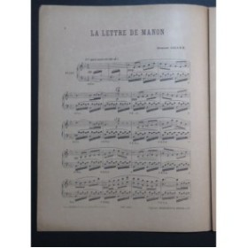 GILLET Ernest La Lettre de Manon Piano ca1905