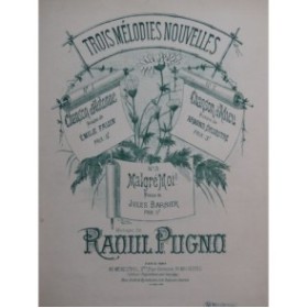 PUGNO Raoul Chanson d'Adieu Chant Piano 1893