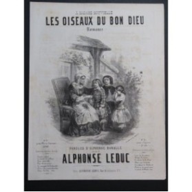 LEDUC Alphonse Les Oiseaux du Bon Dieu Chant Piano ca1850