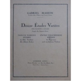 MASSON Gabriel Douze Études Variées Trombone 1953
