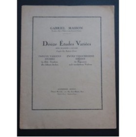 MASSON Gabriel Douze Études Variées Trombone 1953