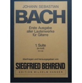 BACH J. S. Suite E moll BWV 996 Guitare 1966