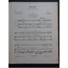 MASSENET Jules Roma Opéra No 4 bis Chant Piano 1912