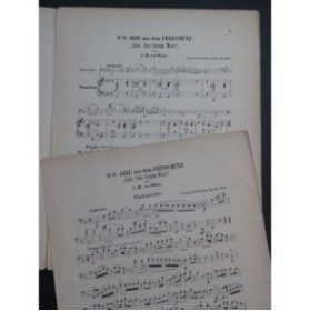 FORBERG Friedrich Aria aus dem Freischütz Weber Piano Violoncelle 1896