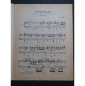 LISZT Franz Funérailles des Harmonies Poétiques et Religieuses Piano