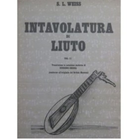 WEISS Silvius Leopold Intavolatura di Liuto Volume 2 Luth 1970