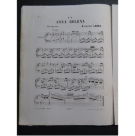 LEDUC Alphonse Anna Bolena Fragments No 2 Piano ca1865