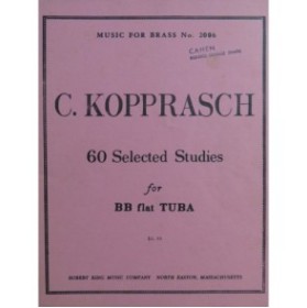KOPPRASCH C. Selected Studies for BB flat Tuba 1967