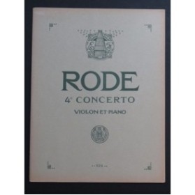 RODE Pierre Concerto No 4 Piano Violon