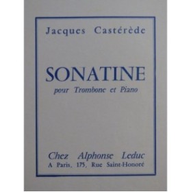 CASTÉRÈDE Jacques Sonatine Piano Trombone 1974