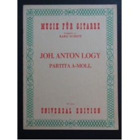 LOGY Johann Anton Partita A Moll Guitare 1952