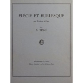 TISNÉ Antoine Élégie et Burlesque Piano Trombone 1965