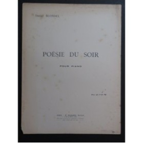 BLONDEL Daniel Poésie du soir Piano