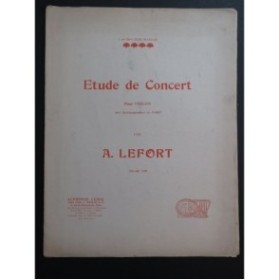 LEFORT A. Étude de Concert Piano Violon 1904