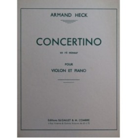 HECK Armand Concertino en ré mineur Piano Violon