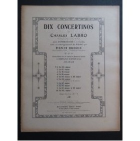LABRO Charles Concertino No 7 Contrebasse Piano 1917