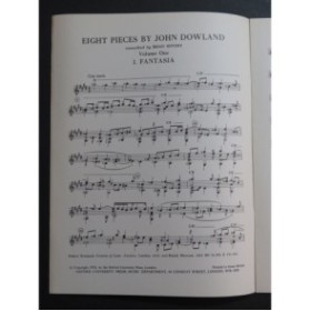 DOWLAND John Eight Pieces Volume One Guitare 1972