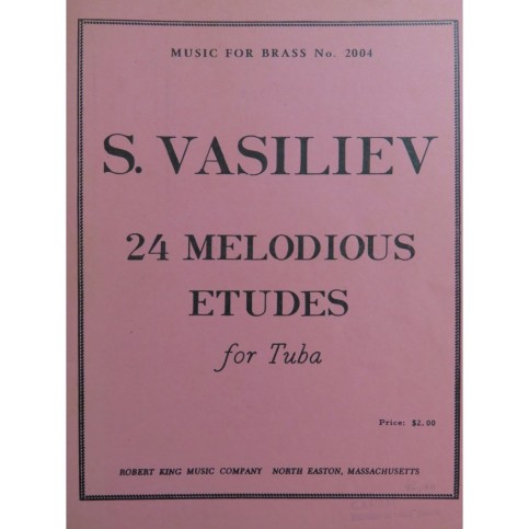 VASILIEV S. 24 Melodious Etudes for Tuba 1985