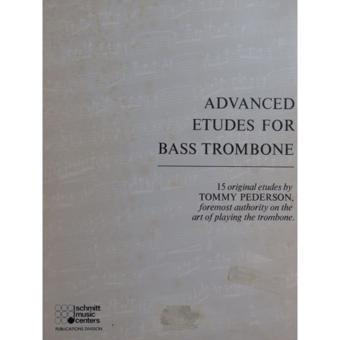 PEDERSON Tommy Advanced Etudes for Bass Trombone