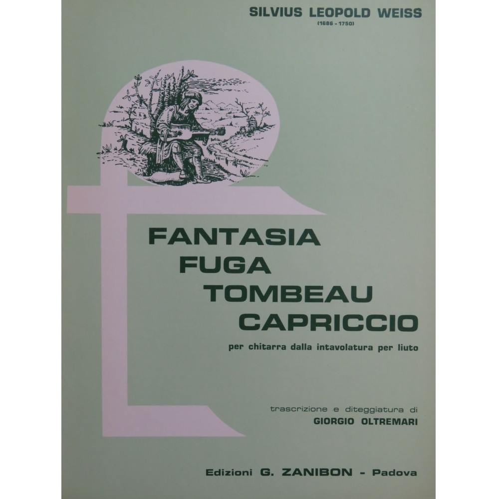 WEISS Silvius Leopold Fantasia Fuga Tombeau Capriccio Guitare 1972