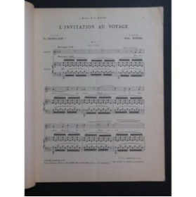 DUPARC Henri Mélodies Piano Chant 1911