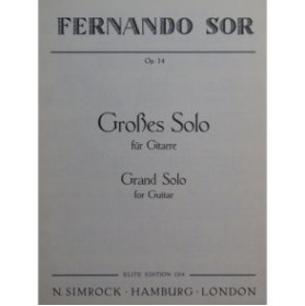 SOR Fernando Großes Solo Grand Solo op 14 Guitare