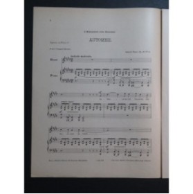 FAURÉ Gabriel Automne Chant Piano