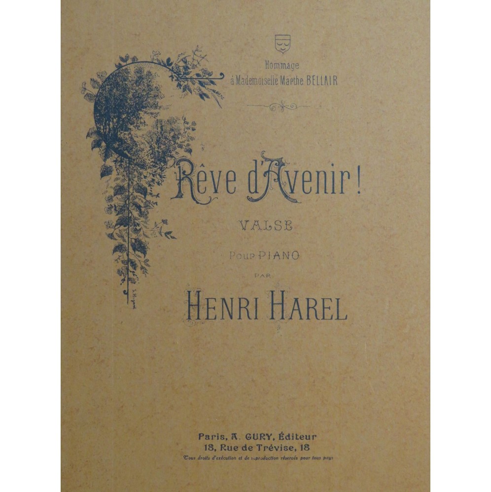 HAREL Henri Rêve d'Avenir Piano
