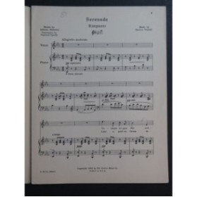 TOSELLI Enrico Serenade op 6 Chant Piano 1929