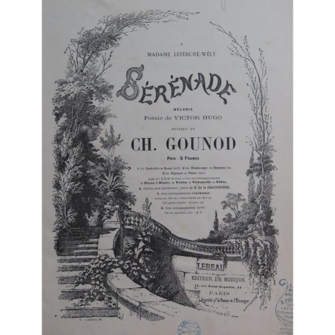 GOUNOD Charles Sérénade Chant Piano XIXe siècle