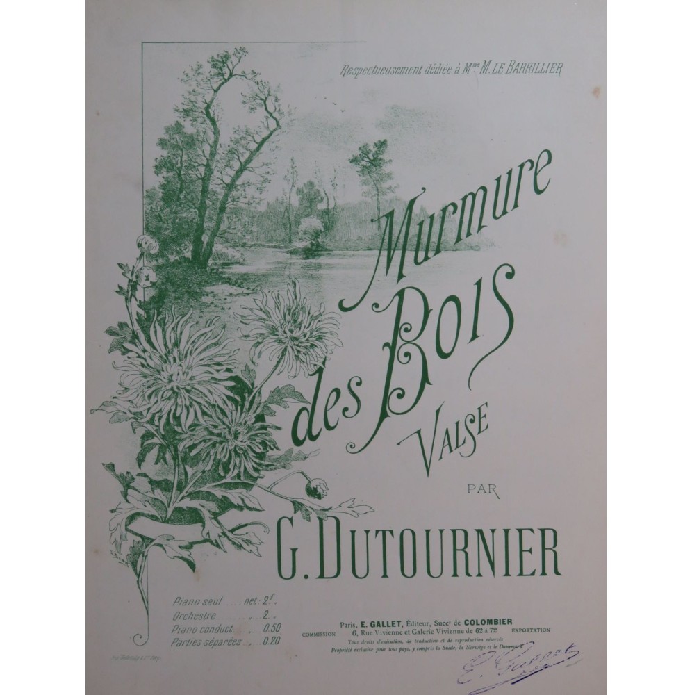 DUTOURNIER G. Murmure des Bois Piano