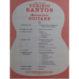DE VISÉE Robert Suite en sol majeur Guitare 1972