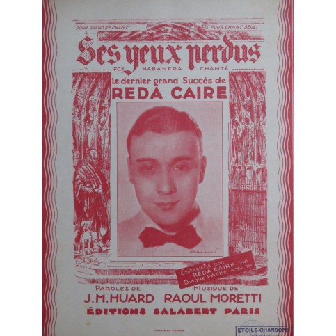 MORETTI Raoul Ses Yeux Perdus Chant Piano 1944