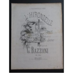 BAZZONI Giovanni L'Hirondelle Chant Piano ca1868