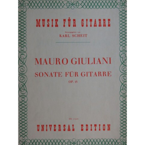 GIULIANI Mauro Sonate op 15 Guitare