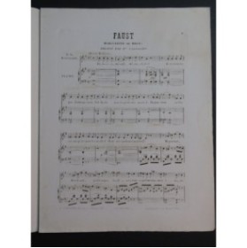 GOUNOD Charles Faust No 10 Marguerite au Rouet Chant Piano XIXe