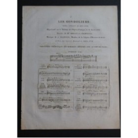 BLANGINI Félix Les Gondoliers No 8 Chant Piano ca1830
