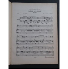 RUPÈS Georges Prière de Femme Chant Piano ca1890