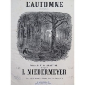 NIEDERMEYER Louis L'Automne Chant Piano ca1850